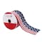 2.5&#x22; x 20ft. Faux Linen Wired Flag Ribbon by Celebrate It&#xAE; Red, White &#x26; Blue